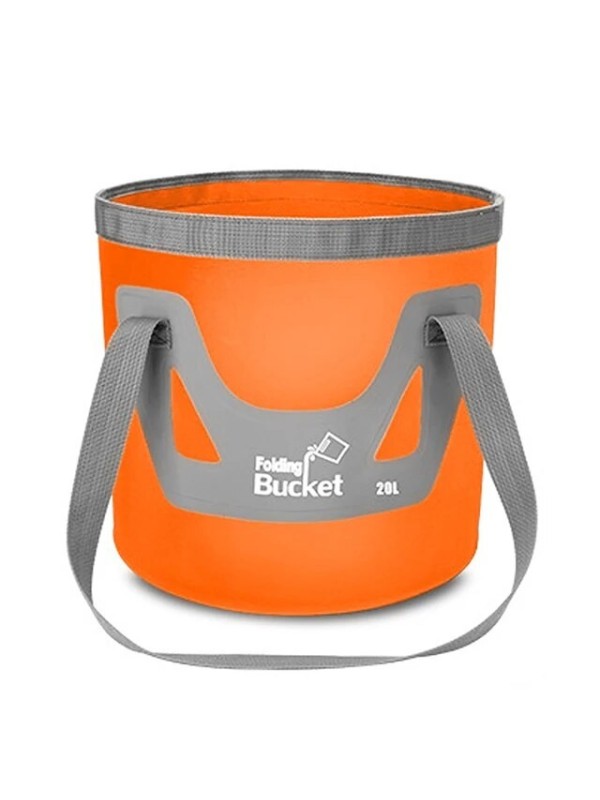 Cubo para ducha portátil naranja