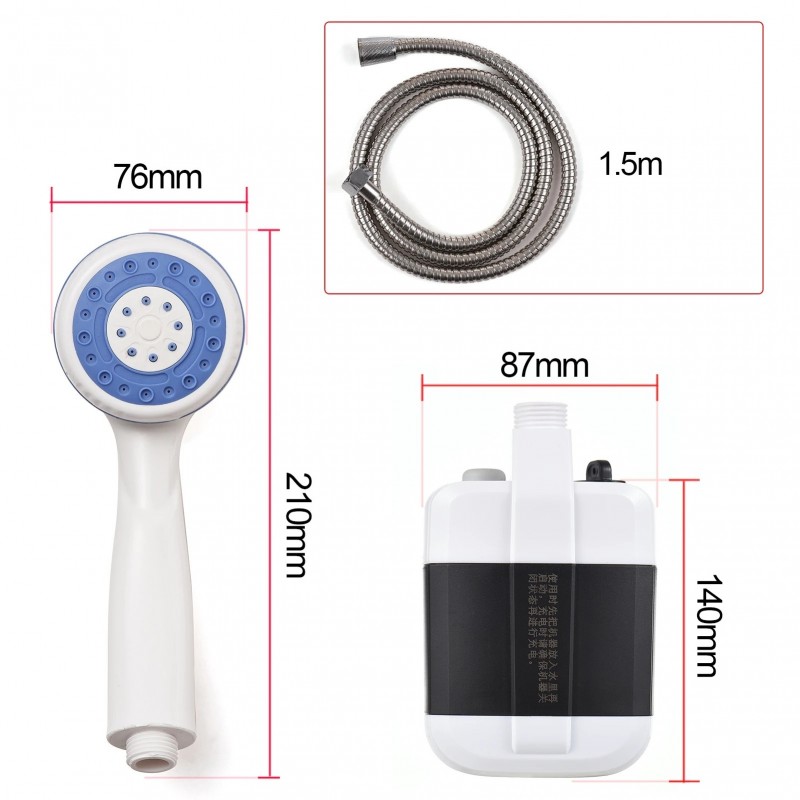 Dimensiones ducha portátil Comfy Basic
