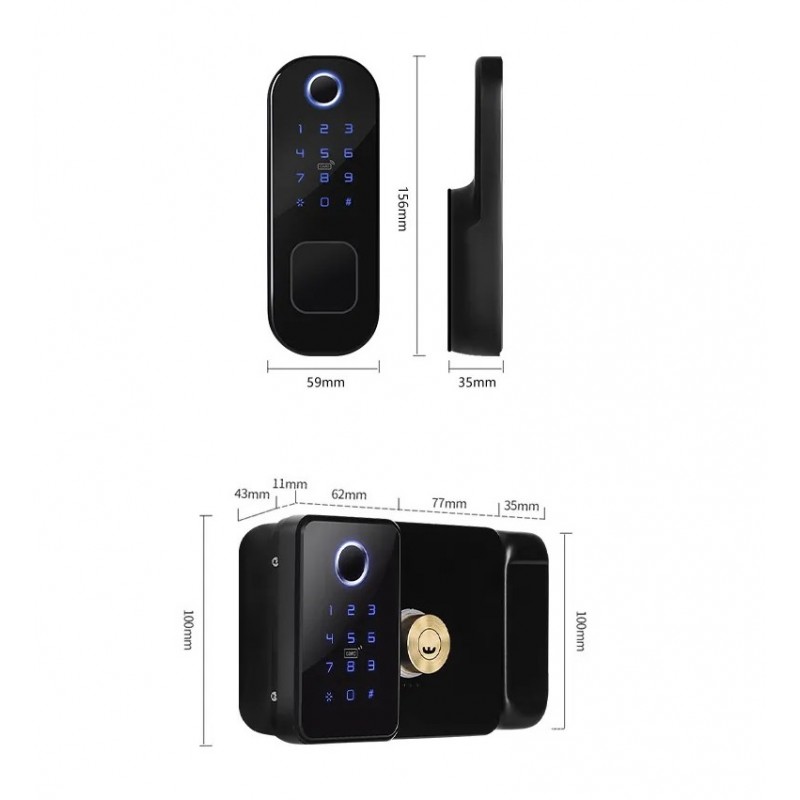 Dimensiones cerradura CatchFace Duo