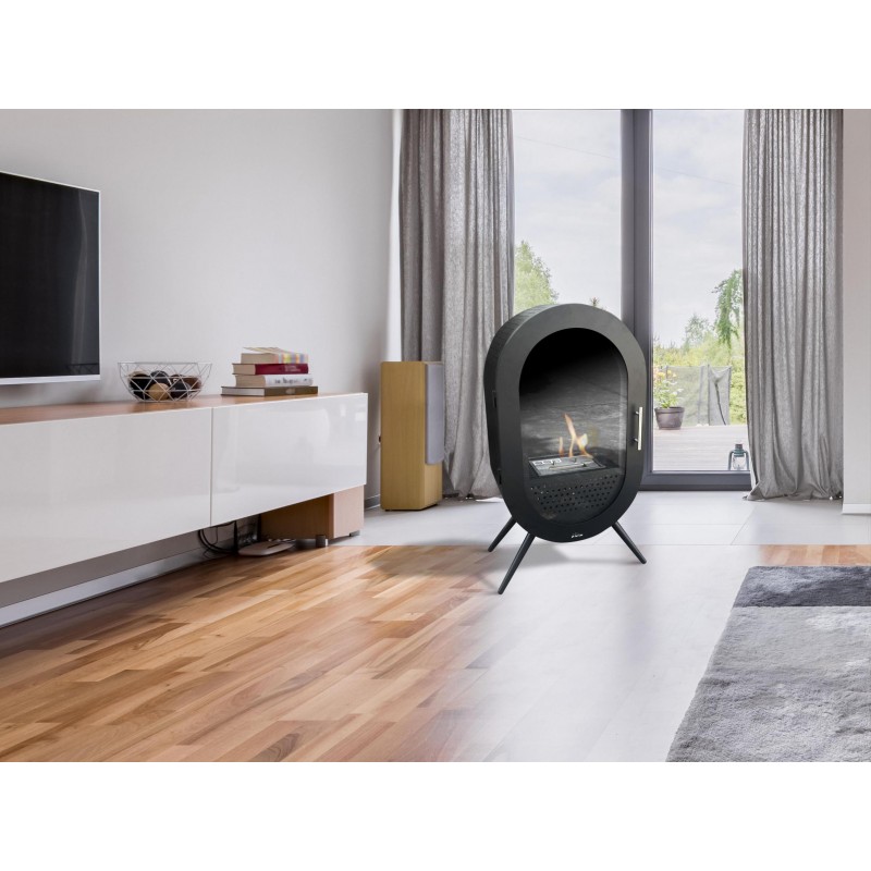 Estufa de bioetanol con puerta Rea - Hogar Comfy