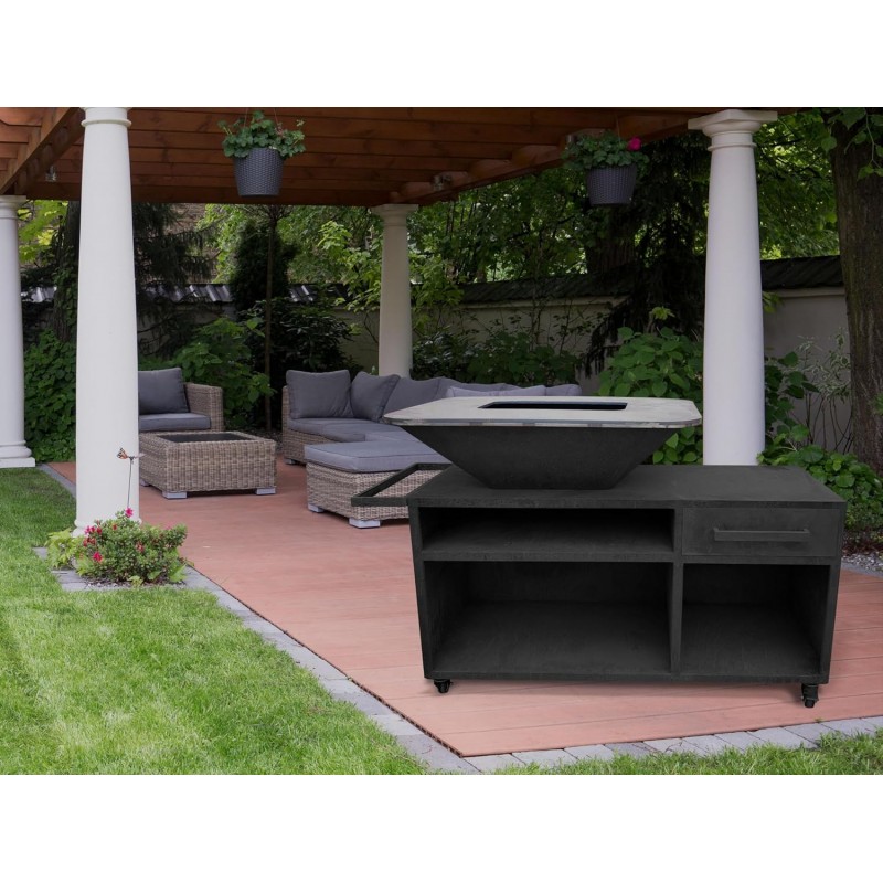 Barbacoa de leña con mueble Purline EFP56RECT B