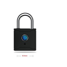 Candado inteligente dactilar y Wi-Fi negro grande + Gateway