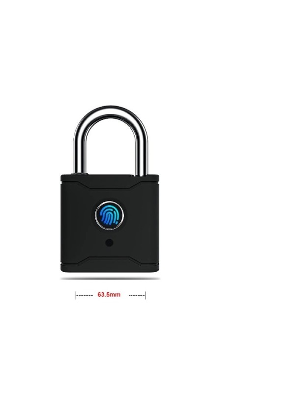 Candado inteligente dactilar y Wi-Fi negro grande + Gateway