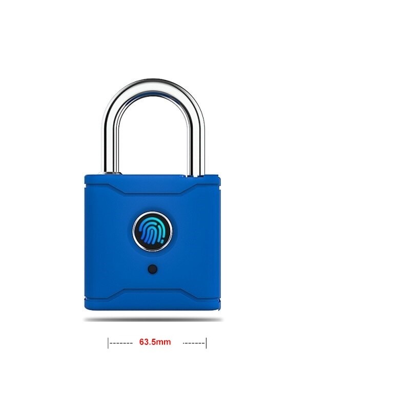 Candado inteligente dactilar y Wi-Fi azul grande + Gateway