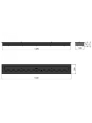 Dimensiones Black Burner Slim Black 1500