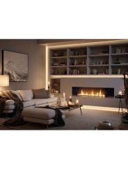 Quemador de bioetanol Black Burner Slim Black 1500 - Hogar Comfy