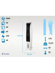 Dimensiones climatizador evaporativo Purline Rafy 170