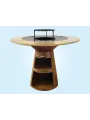 Barbacoa redonda en acero corten Purline EFP59CO WOOD - Hogar Comfy