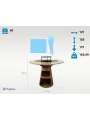 Dimensiones Barbacoa redonda en acero corten Purline EFP59CO WOOD