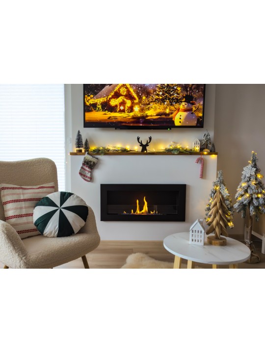 Chimenea de bioetanol con cristal frontal Comfy 900 Slim