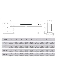 Dimensiones Chimenea Eléctrica Unity