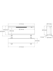 Dimensiones Chimenea Eléctrica Unity 107 Suelo