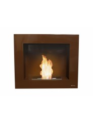 Chimenea mural de bioetanol Purline Bestbio Marrón