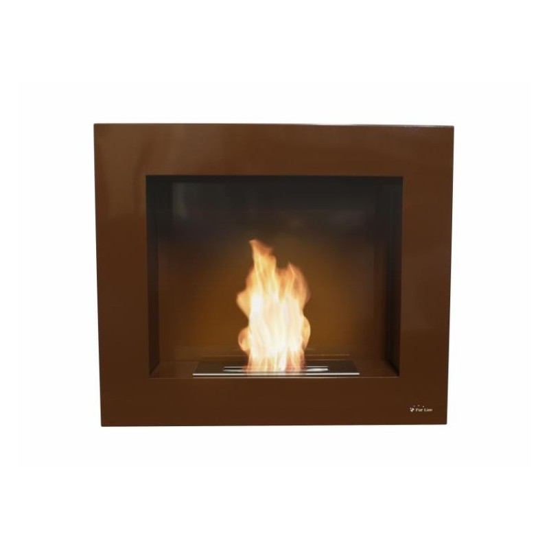 Chimenea mural de bioetanol Purline Bestbio Marrón