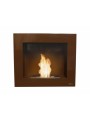 Chimenea mural de bioetanol Purline Bestbio Marrón