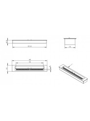 Dimensiones Quemador de bioetanol F9690 de Purline