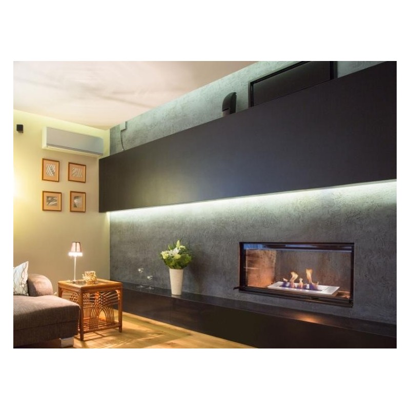 Quemador de bioetanol Purline F9660 insertado en chimenea