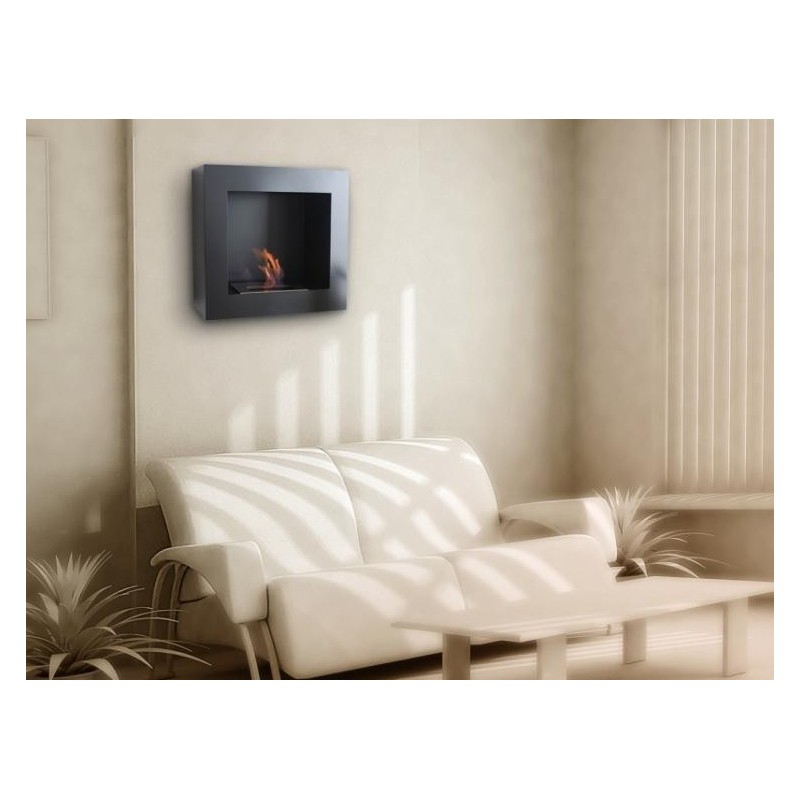Biochimenea para colgar en la pared Bestbio Negra de Purline