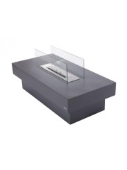 Mesa de centro en acero esmaltado con quemador de bioetanol Notos