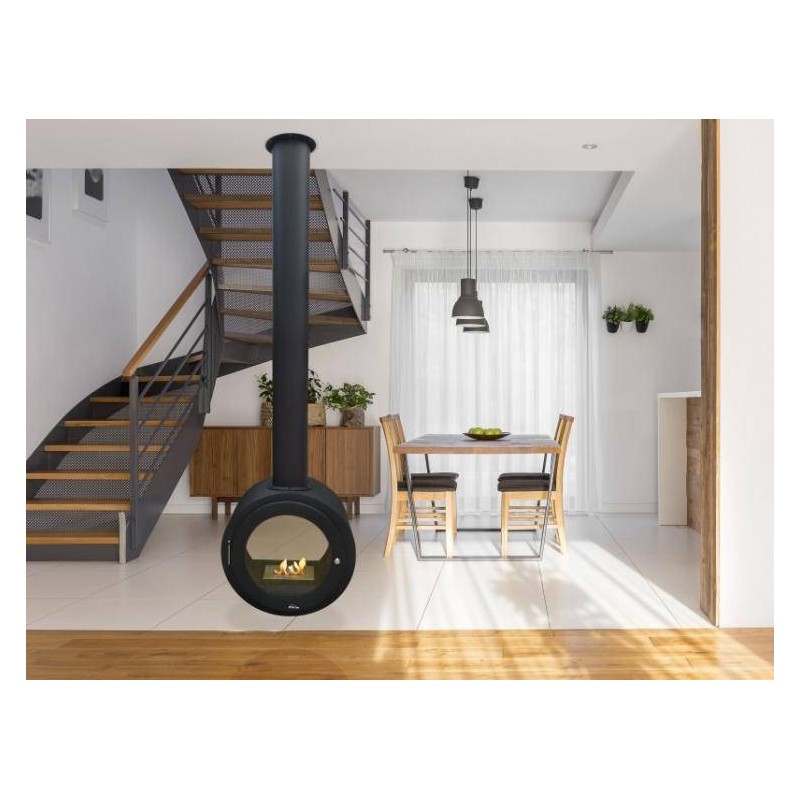 Chimenea de bioetanol para colgar en el techo SYKE Round