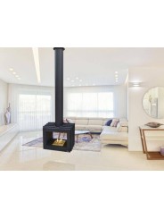 Chimenea de bioetanol de techo Purline Syke Rect - Hogar Comfy