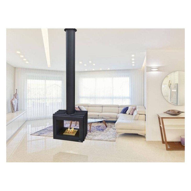 Chimenea de bioetanol de techo Purline Syke Rect - Hogar Comfy