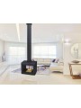 Chimenea de bioetanol de techo Purline Syke Rect - Hogar Comfy