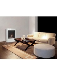 Chimenea de bioetanol blanca de suelo Tantalo