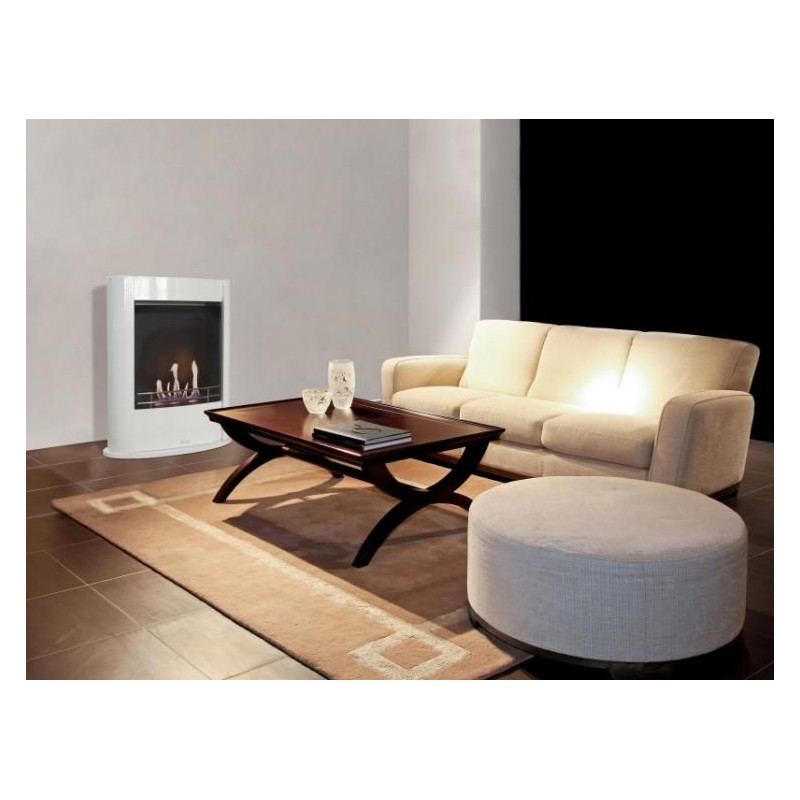 Chimenea de bioetanol blanca de suelo Tantalo